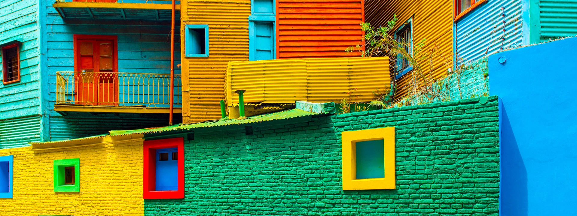 colourful buildings at La Boca Buenos Aires on a South American cruise